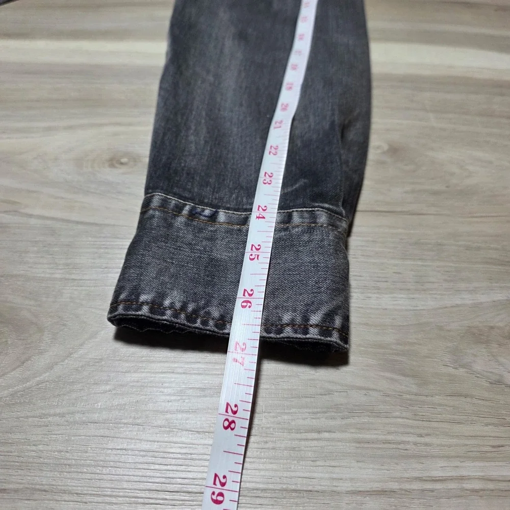 Gilded Age Denim Shirt Mens Small‎ Grey Snap Button Western Workwear Stretch S